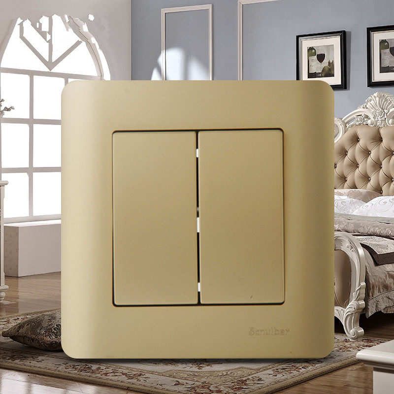 Access control double control switch automatic reset door button secretly installed doorbell door switch 86 double door switch switch