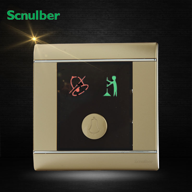 Schlands Champagne Golden Hotel Guesthouse Do Not Disturb Please Clean Doorbell Switch Three-in-one Do N't Scramble