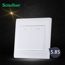 2 Open two open dual control two open dual control double Open dual control panel 86 type wall switch socket household wall panel