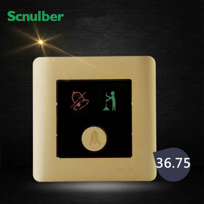 Type 86 Champagne Golden Hotel Hotel Please do not disturb the doorbell switch three in one without disturbing cleaning