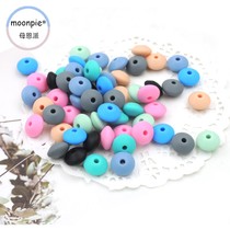 moonpie silicone abacus beads small spacer beads DIY baby wear beads teether beads can be boiled bite beads