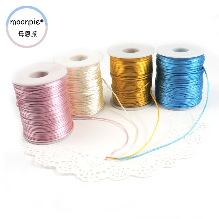 Baby Pacifier Chain Accessories Rope Pacifier Chain Rope DIY Wear Cord Thread Manual Bright Silk Thread Multicolored Optional 10 m