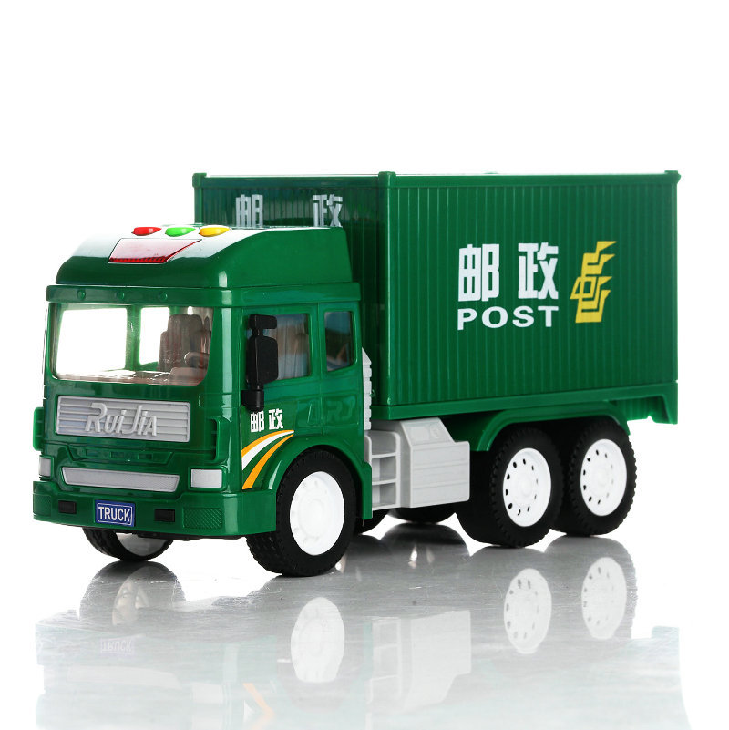 Elf dog inertial postal car light music story inertial car model children's educational toy 3329