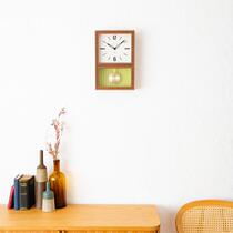 Japan Original Clothing Import CHAMBRE New Woody Day Style Living-room Hanging Bell Retro Silent Hazy Quartz Pendulum Clock