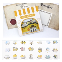 Chongqing Featured Scenic Spots Shake-To-Place Fun Creative Jigsaw Puzzle Fridge Post Tourist Souvenir Gifts