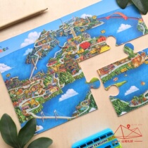 Mountain City Courtesy of Chongqing Jigsaw Puzzle Postcard Postcard Postcard Chongqing Original Escort Gift Tourist Souvenirs