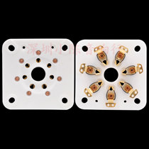 GZC7-A gold-plated seven-pin 7-pin tube holder 813 FU-13 4B27 8001 electronic tube tube holder 2 large jacks