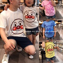 Bread Superman parent-child clothing new cute cartoon family decoration family three cotton short sleeve t-shirt shirt top