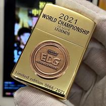 Zorro 902 Brass Kerosene Lighter Fine Engraving Picture EDG Hero League We Are Champions Memorial