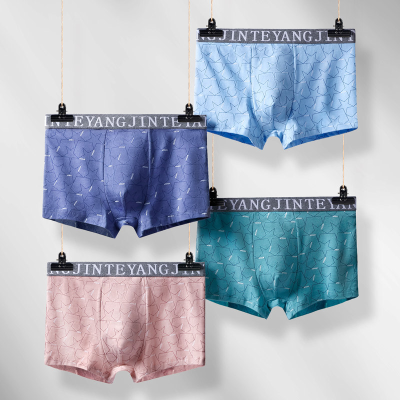 Cotton underwear men's four-corner modal ice silk bottoms autumn and winter comfortable breathable pants cotton boxer bottoms