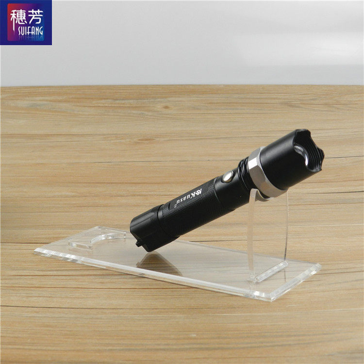 High-end acrylic intense light flashlight Display Rack single plastic frame headlights flashlight headlights Show shelves