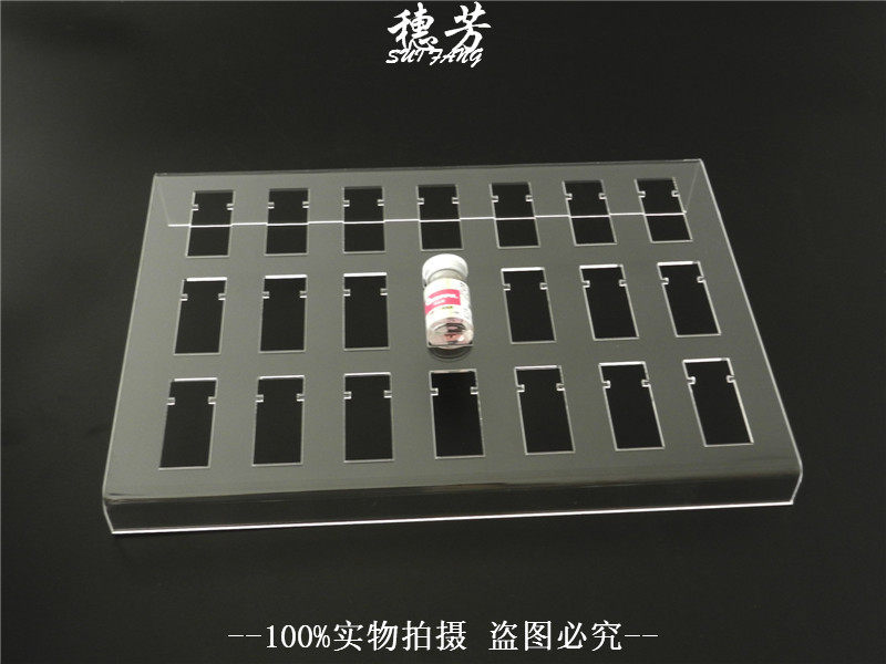 Contact lenses Show shelves acrylic transparent lipstick red shelf with meiosis contact lens bottle containing box