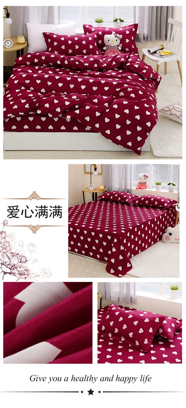 Chăn bông đơn 1,2 giường ngủ sinh viên ký túc xá đơn đôi hai mảnh cotton 1,5m1,8 m - Quilt Covers