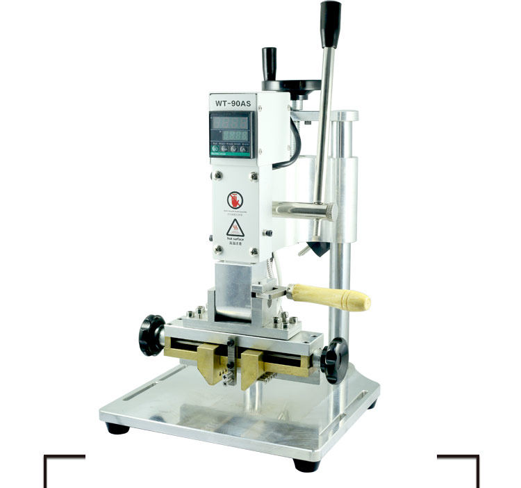 Горячая штемпелюя машина/пресс-машина 手动皮革pvc膜锡箔袋木头商标logo活字压花烫金压唛机压痕烙印机 Wen Tong