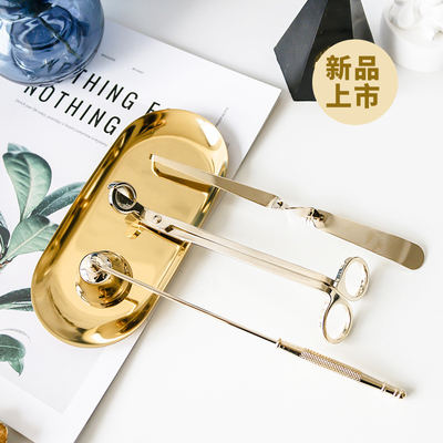 Aromatherapy candle tools, igniter, candle core scissors, fire extinguisher, bell hook, marble tray, wax melting lamp, bulb, rotating candlestick