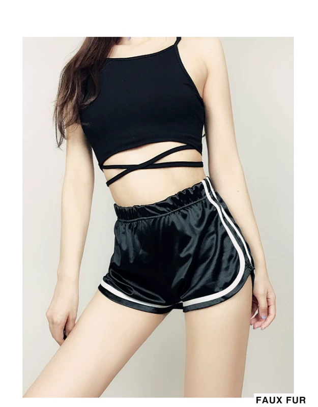 Hiệu suất Cực Dance Jazz Dance Đàn hồi Eo Tập thể dục Tập thể dục Loose Casual Eo cao Sexy Stretch Quần short Quần nữ nóng quần short thun nữ mặc nhà
