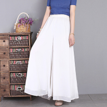 Dress Gge summer dress woman 100 hitch pair of pants double layer snow spinning thin underfoot pants yoga long style Fairy Fairy pants
