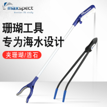 Maiguang coral clip seawater fish tank landscaping water grass tweezers SPS broken limb button breeding clip rubber head can be suspended