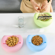  Creative desktop storage box Dried fruit snack storage box double-layer storage box Kitchen finishing box with lid lazy fruit plate