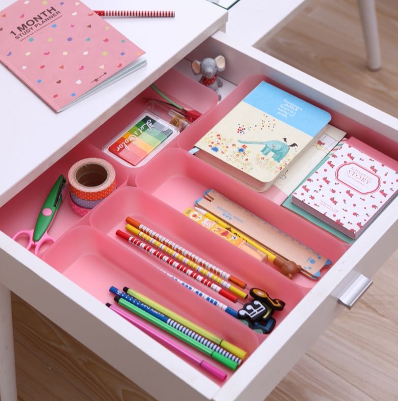 Home colorful multi-function drawer storage box Drawer multi-purpose finishing box Grid small storage box Storage box