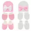 6-piece set of newborn baby cotton hat anti-scratch gloves foot cover
