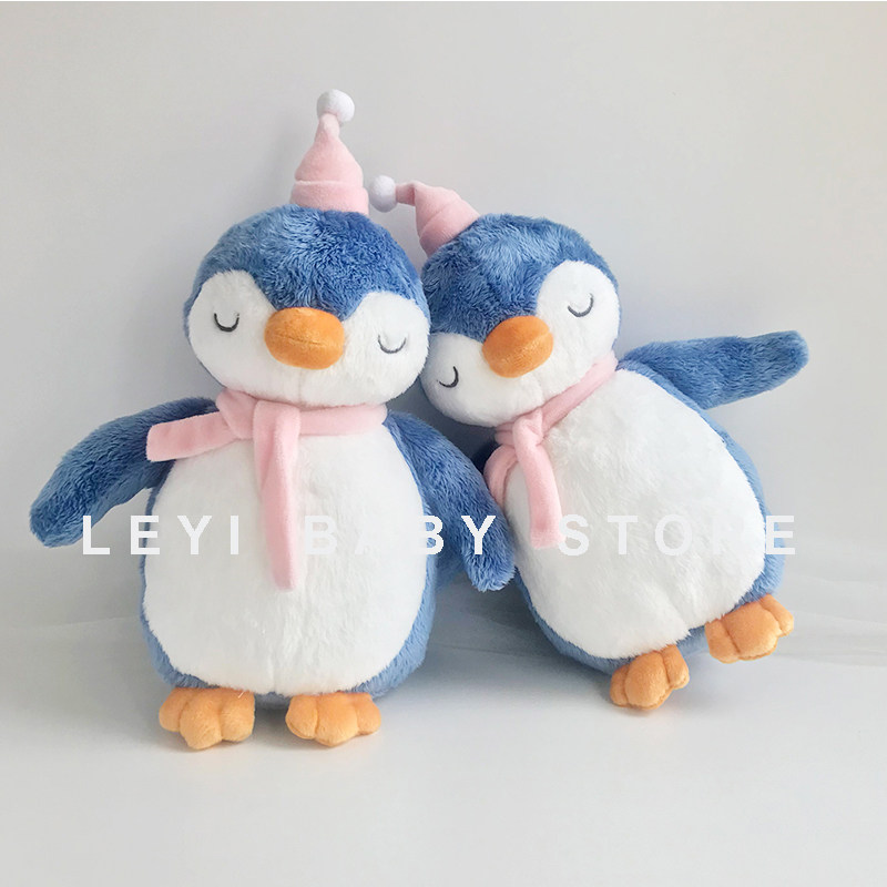 INS Blue Penguin short plush toy does not lose hair to appease doll baby gift soft cute cartoon doll