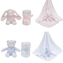 Baby appease doll flannel huddle 75 * 75cm cute doll cover blanket