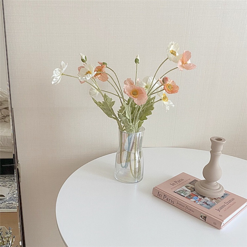 Корея Ins yu красота моделирование поддельный цветок цветок стекло ваза установите Надевать фон домой декоративный цветочная композиция украшение 