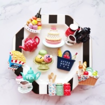 French afternoon tea creative refrigerator stickers European three-dimensional kitchen resin simulation magnet magnet refrigerator decoration