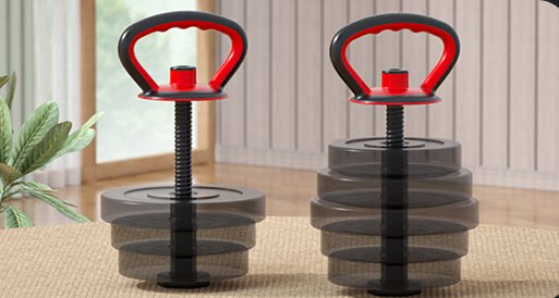 Kettlebell Handle Base with Rubber Coating, Kettlebell Handle, Dumbbell Converted to Kettlebell, Universal Adjustable Weight, Women's Fitness Kettlebell