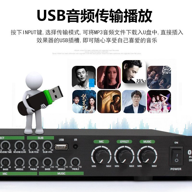 Yamaha Preamp Effector with Wireless Microphone All-In-One Anti-Howling Bluetooth Optical Fiber Coaxial USB Reverb