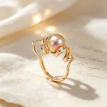 S925 silver ring with 10-11mm ball