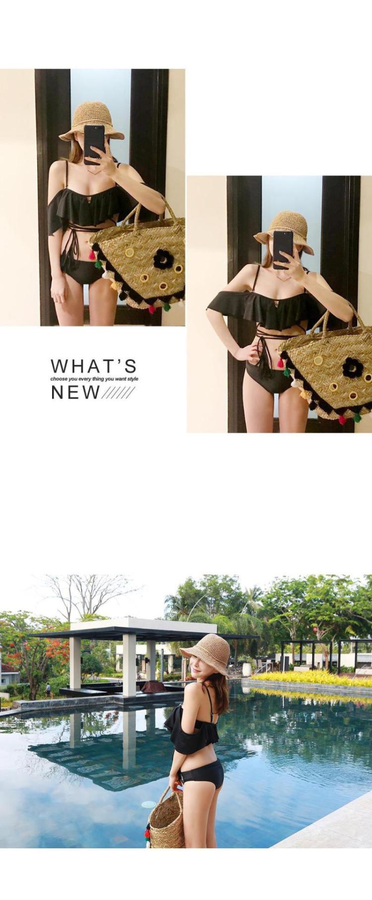 Áo tắm bikini một vai mới chia tay nữ đồ bơi 2 mảnh dạng váy