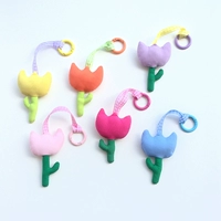 Милая подвеска, брендовый аксессуар на рюкзак, декор, брелок, ремешок, в цветочек