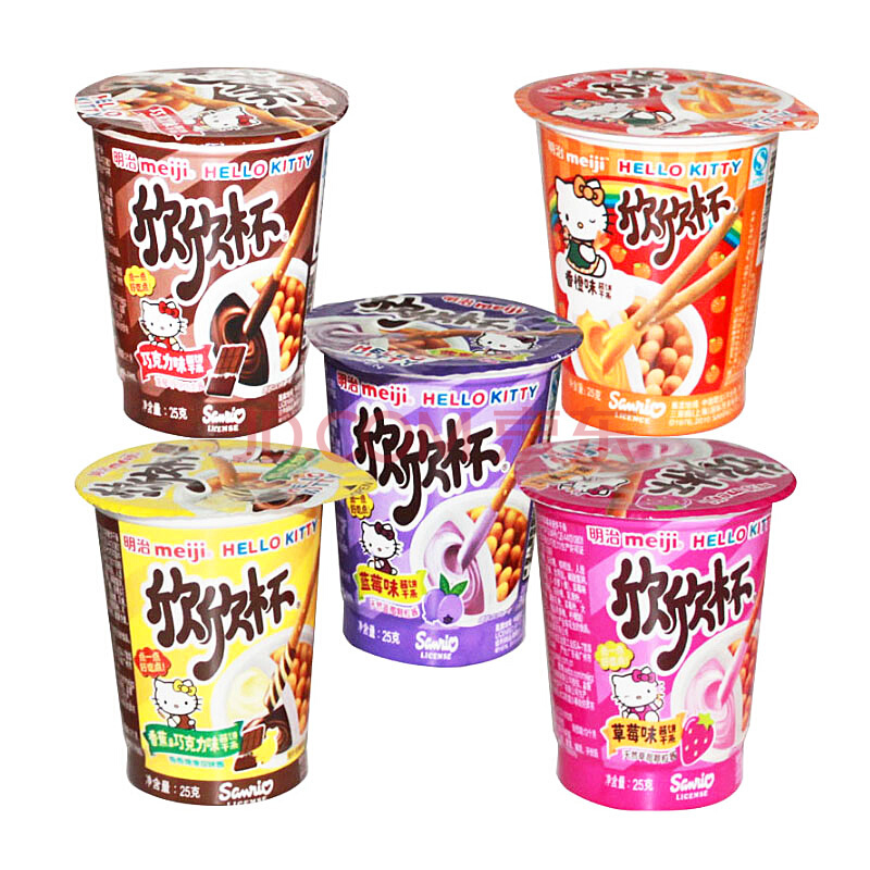 Meiji Xinxin Cup 25g*6 Cups Sauce Biscuit Bar Children's Casual Snack Snack Finger Biscuit