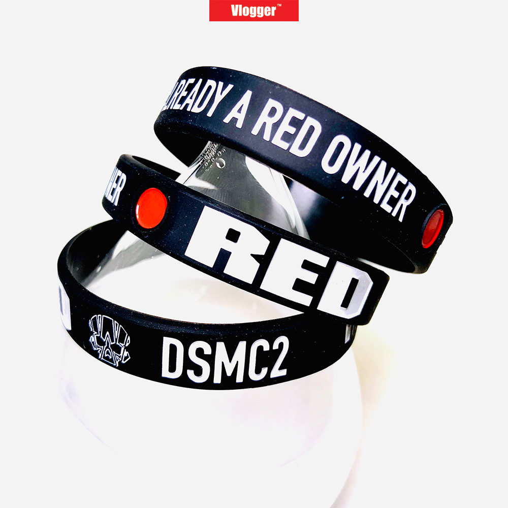 RED Faith Recording Keygravure Vlogger National Tide Silicone Movement Daily Hand Ring Lens Ring