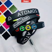 Astro Boys retro ATOMOS records Vloggers daily sports activities silicone bracelet wristband lens ring