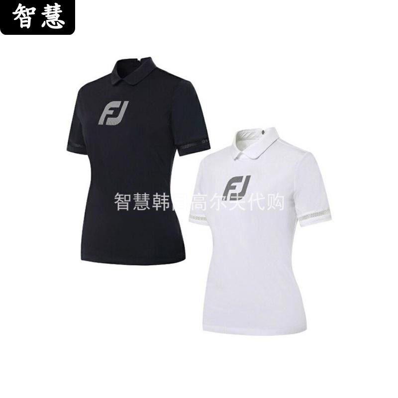 Korea FOO* JOY Golf golf women's clothing blouses 22 spring turnover collar sports half sleeves