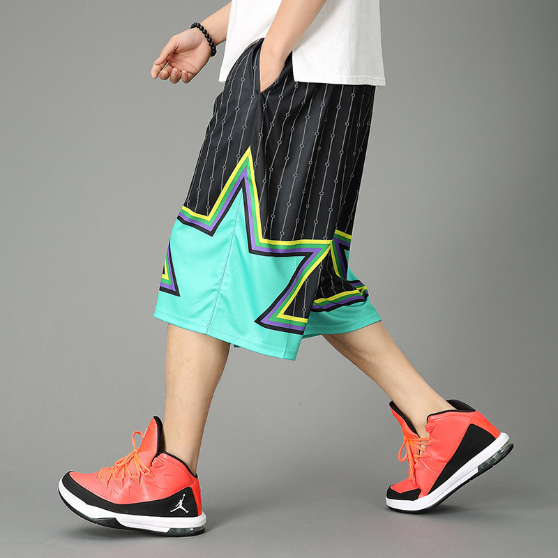 Beach pants Six-point pants Casual shorts Shorts Men's casual pants trend fat plus size fat guy European version Hip-hop
