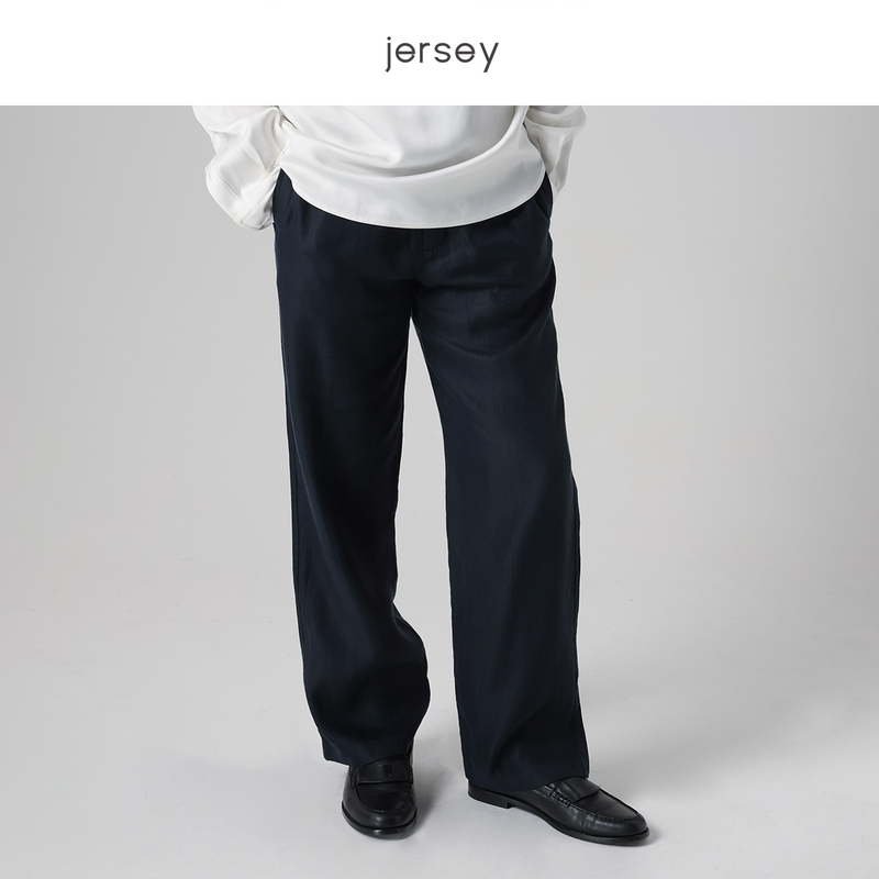 Jersey Zexi | Oma Certified Rain Dew Linen Strong Twist Texture Drapey Relaxed Linen Straight Casual Pants Jersey Zexi | Oma Certified Rain Dew Linen Strong Twist Texture Drapey Relaxed Linen Straight Casual Pants