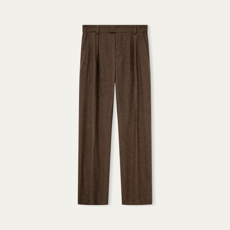 Jersey Zhenqi Lp Style Autumn and Winter Woolen Loose Warm Straight Soft High-Waisted Casual Pants Thick Dress Pants