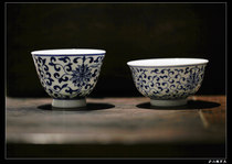 This Shop Hot Pin Handsome crying Wang Guiran High foot bowl with hand drawn blank hand painted Original green flower Branches Lotus Tea Cup