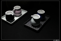 Kuang Foothills Series Justice Cup High Temperature Color Glazed Jingdezhen Powder Red Carpet Blue Sky Blue Handcrafted Lagoon Tea tea set