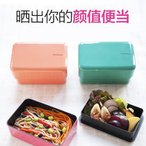 Japan Takenaka Import Day Style Double lunch box Plastic Meal Kit Children Students Microwave Oven Lunch Box