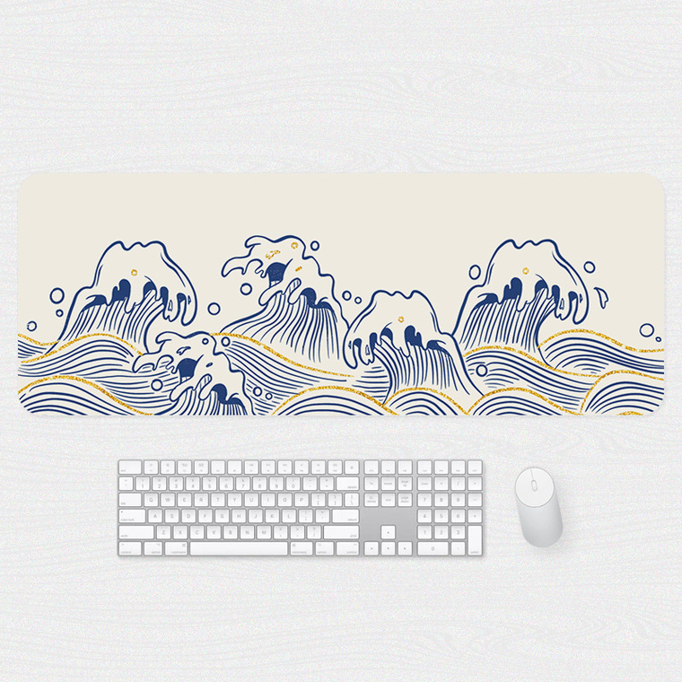 Great Wave Chinese Wave Illustration Desktop Mousepad Phone Case
