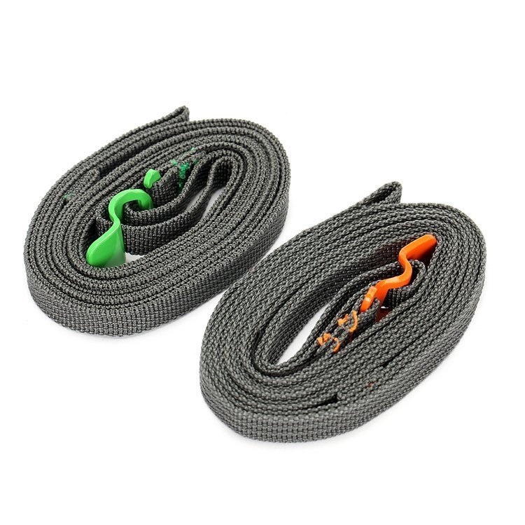 Outdoor travel equipment tie strap tie rope luggage tension strap stainless steel strap hook quick release type 2 m long