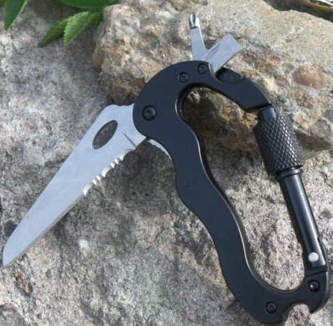 Car Xiu Multi - function mountaineering knife Fast - hung with portable folding knife EDC key button tool
