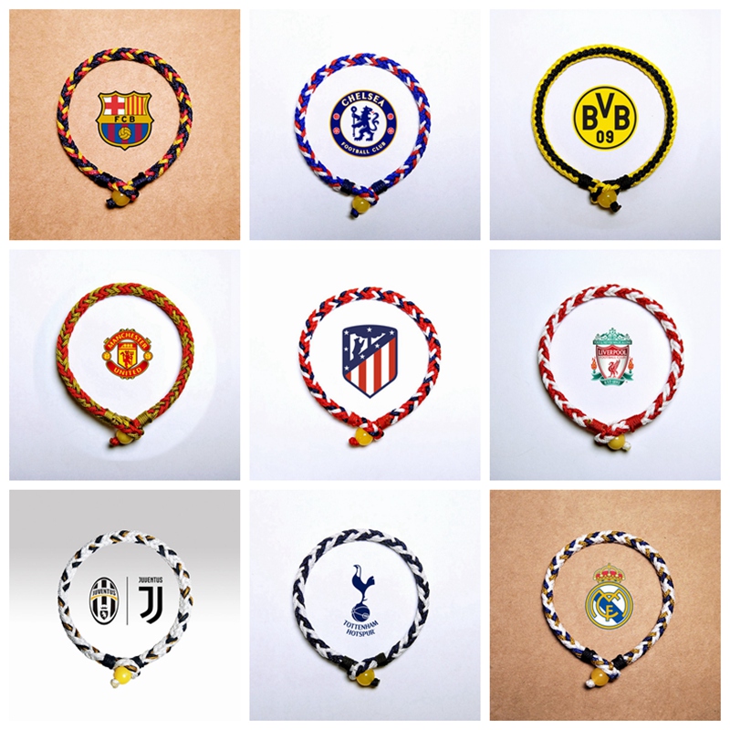 Original Taiwan Line Champions League Premier League German Italian Spanish French Football League Couple Sports Bracelet Men and Women Japanese Style Wristband