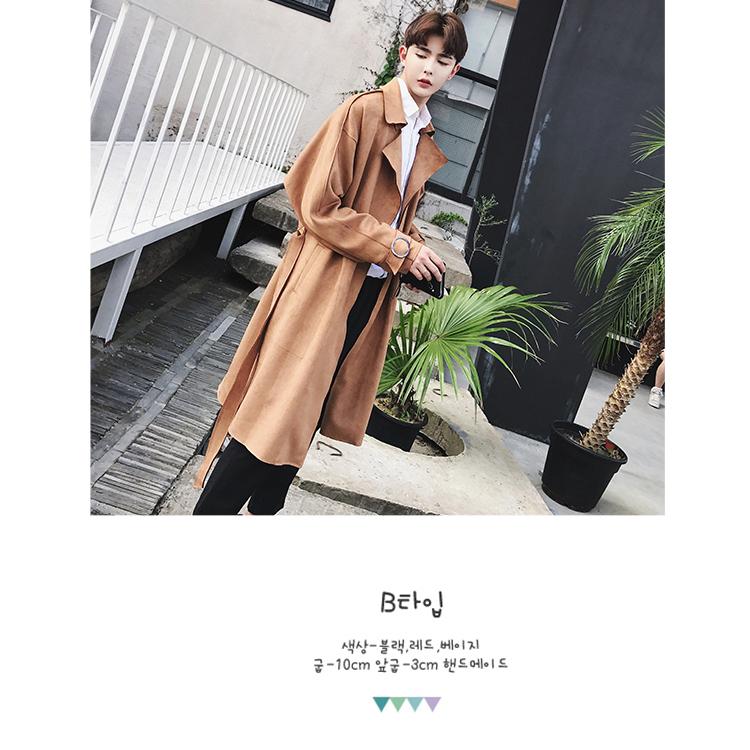 Áo khoác dài nam áo khoác nam Hàn Quốc bf ulzzang Anh đẹp trai Nhật Bản retro áo khoác da lộn áo khoác nam hàng hiệu