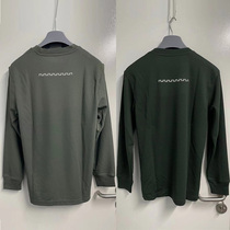 New grey green long sleeve round neckline T-shirt T-shirt for mens spring and autumn speed dry long sleeve physical fitness training clothes sports T-shirt